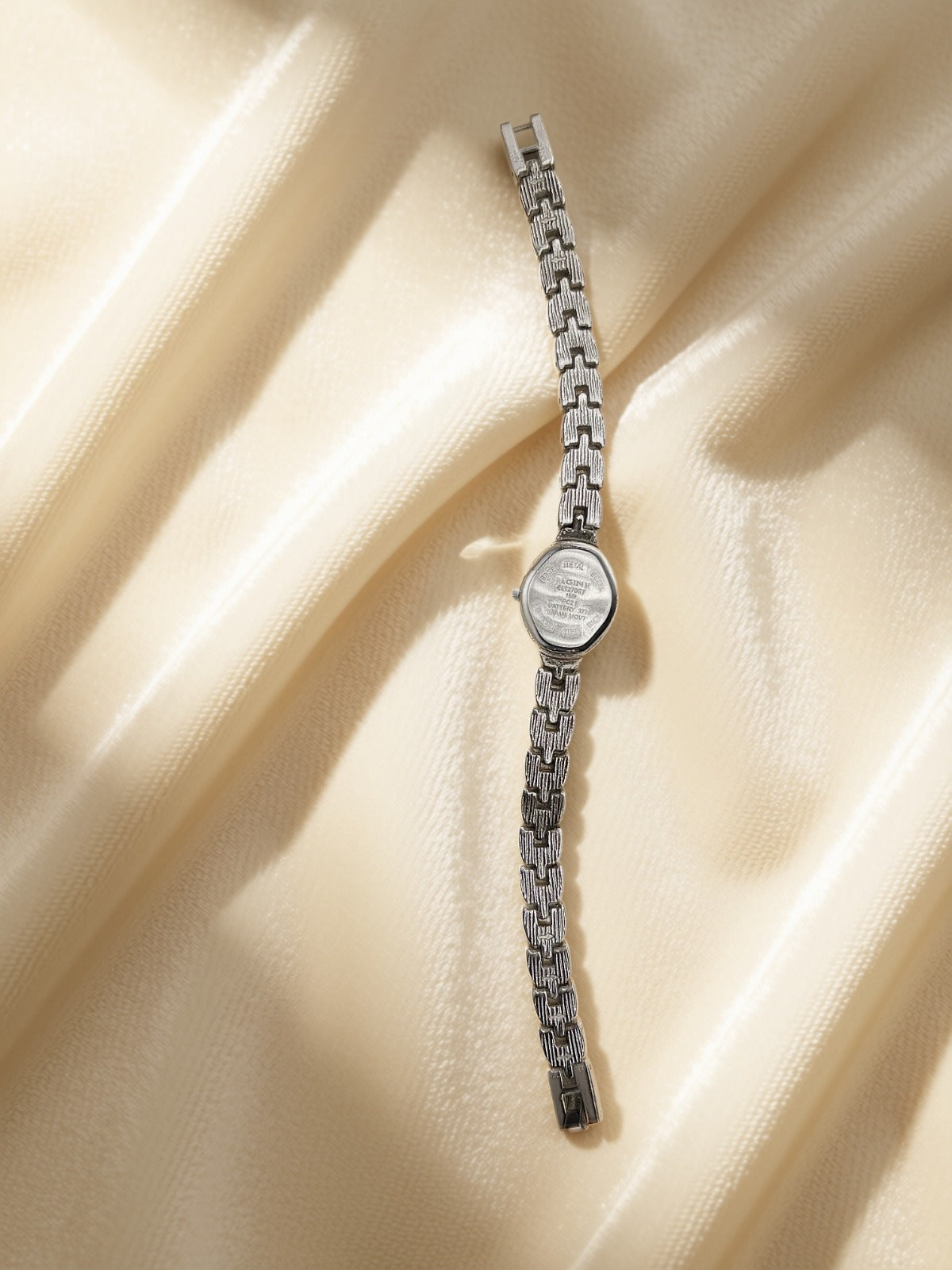 Elgin Silver Crystal Quartz Watch