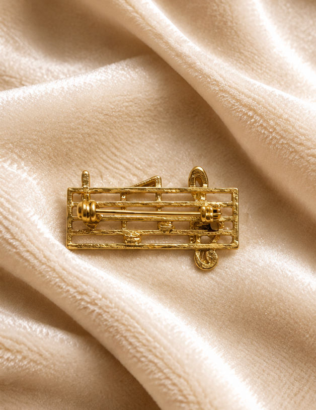 Glitter Musical Notes Brooch