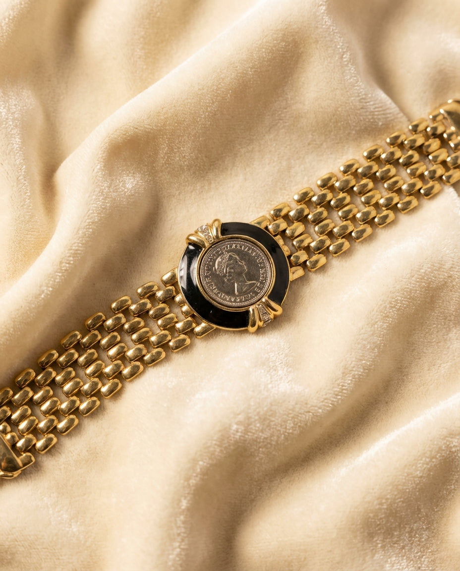 Vintage Queen Elizabeth Coin Bracelet
