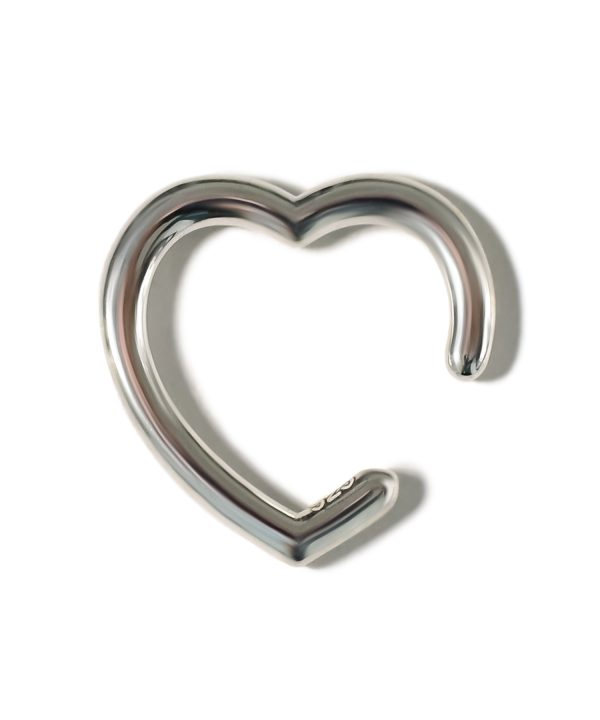 Silver Heart Cuff Earring Single Piece