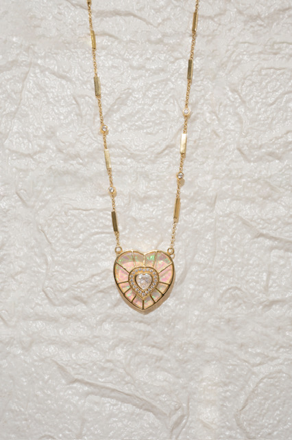 Opal Heart Necklace